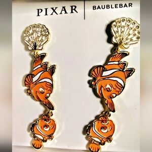 BaubleBar Clownfish Earrings - Orange and Gold